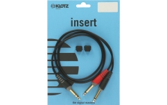 Cablu insert nebalansat Klotz Y cable - lightweight - insertTRS 6.3 mm - 2x TS 6.3 mm - 2 m