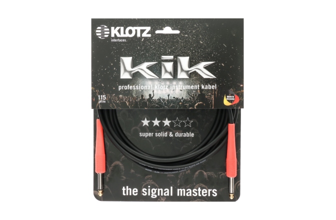 Cablu instrument 
 Klotz pro instrument cable with colored sleeves - 3 m - shocking red