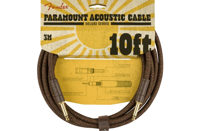 Cablu instrument / chitară Fender Paramount Acoustic Instrument Cable Brown 3m