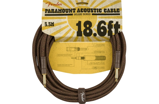 Cablu instrument / chitară Fender Paramount Acoustic Instrument Cable Brown 5,5M