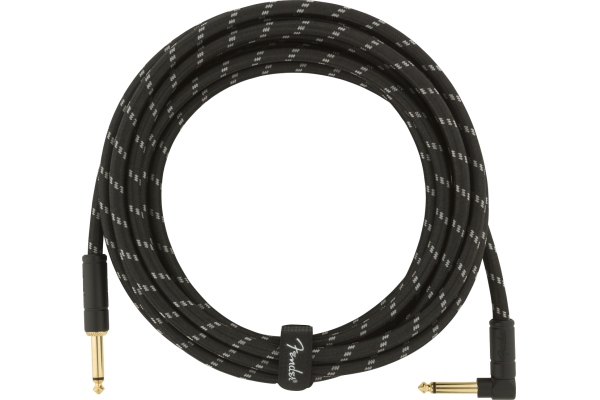 Deluxe Instrument Cable, Straight/Angle, 4.5m, Black Tweed