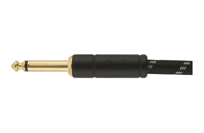 Cablu instrument Fender Deluxe Instrument Cable, Straight/Angle, 5.5m, Black Tweed