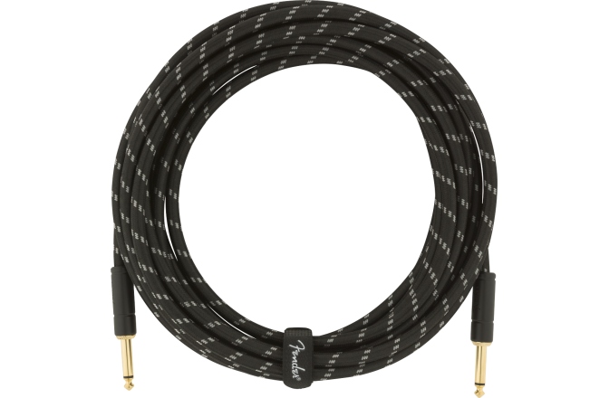 Cablu instrument Fender Deluxe Instrument Cable, Straight/Straight, 5.5m, Black Tweed