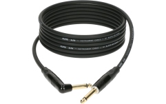 Cablu instrument fiabil Klotz pro instrument cable with metal jack by KLOTZ - 3 m - black - straight - angled