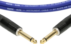 Cablu instrument fiabil Klotz pro instrument cable with metal jack by KLOTZ - 3 m - blue - straight - straight