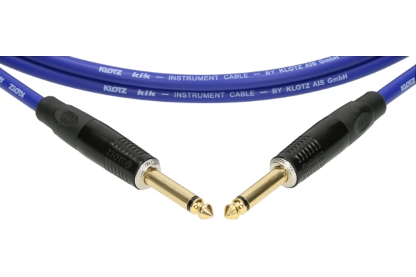 pro instrument cable with metal jack by KLOTZ - 3 m - blue - straight - straight