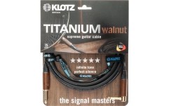 Cablu instrument high-end Klotz TITANIUM walnut - supreme guitar cable with walnut sleeves - 4.5 m