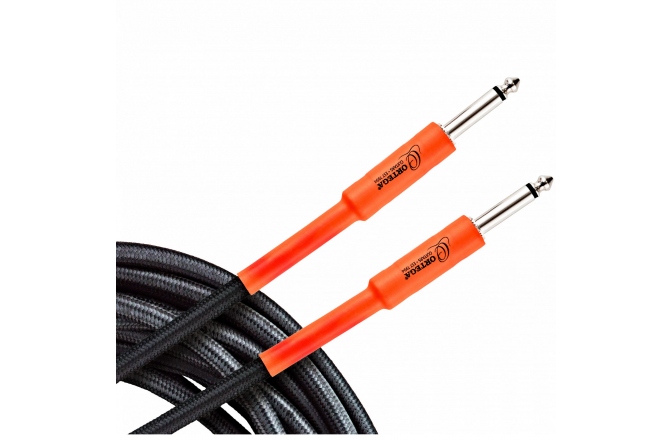 Cablu instrument Ortega Instrument Cable - 1,5m/5ft. Black Tweed, STRAIGHT/STRAIGHT, Economy Series