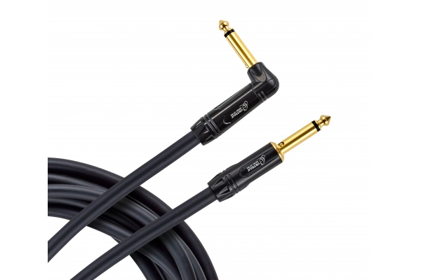 MUTEplug instrument cable 1/4" (6,3mm) straight/angled - black pvc 9m/0,75q