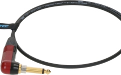 Cablu instrument premium 0.7m Klotz premium instrument cable for bodypack transmitters by ShureTQG (mini XLR 4p) - jack mono, gold plated - SilentPlug angled - TQG - 0.7m