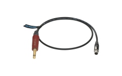 Cablu instrument premium 0.7m Klotz Premium instrument cable for bodypack transmitters by ShureTQG (mini XLR 4p) - jack mono, gold plated - SilentPlug straight - TQG - 0.7m