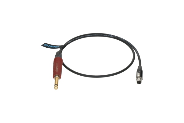 Premium instrument cable for bodypack transmitters by ShureTQG (mini XLR 4p) - jack mono, gold plated - SilentPlug straight - TQG - 0.7m Premium instrument cable for bodypack transmitters by ShureTQG (mini XLR 4p) - jack mono, gold plated - SilentPlug straight - TQG - 0.7m