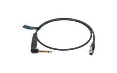 Cablu instrument premium Klotz premium instrument cable for bodypack transmitters by ShureTQG (mini XLR 4p) - jack mono, gold plated - jack angled - TQG locking