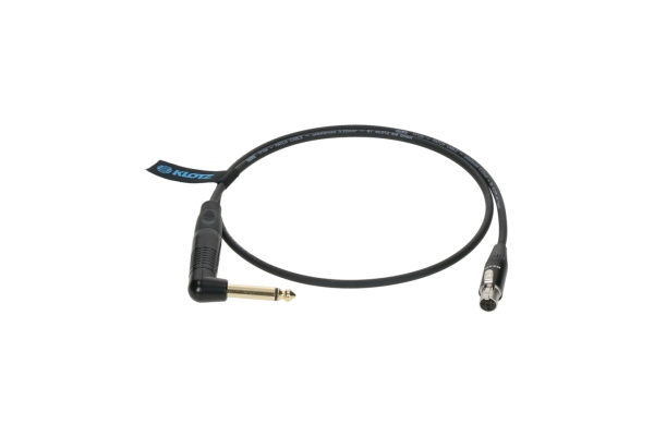 premium instrument cable for bodypack transmitters by ShureTQG (mini XLR 4p) - jack mono, gold plated - jack angled - TQG locking premium instrument cable for bodypack transmitters by ShureTQG (mini XLR 4p) - jack mono, gold plated - jack angled - TQG locking