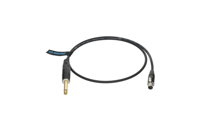 Cablu instrument premium Klotz premium instrument cable for bodypack transmitters by ShureTQG (mini XLR 4p) - jack mono, gold plated - jack straight - TQG