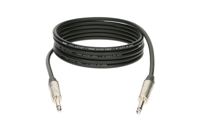 Cablu instrument profesional Klotz PRO ARTIST professional guitar cable with jacks from nickel and nickel-plated contacts - by Neutrik® - 4,5 m - straight - straight