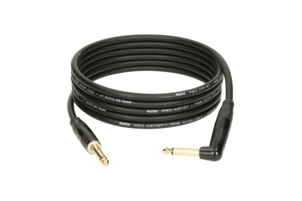 PRO ARTIST professional guitar cable with metal jack and gold-plated contacts - by KLOTZ - 4.5 m - straight - angled PRO ARTIST professional guitar cable with metal jack and gold-plated contacts - by KLOTZ - 4.5 m - straight - angled
