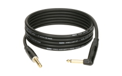 Cablu instrument profesional Klotz PRO ARTIST professional guitar cable with metal jack and gold-plated contacts - by KLOTZ - 6 m - straight - angled