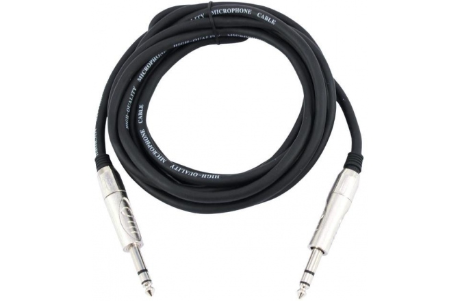 Cablu jack balansat/stereo Omnitronic Jack cable 6.3 stereo 3m bk ROAD