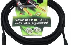 Cablu Jack Instrument Sommer Jack cable 6.3 mono 1x 90° 6m bk Neutrik