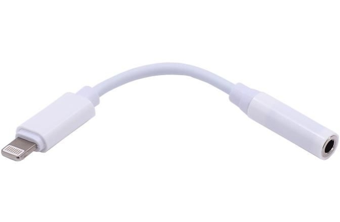 Cablu Lightning - Jack mic Well Adaptor Lightning tata - 3.5mm mama 10cm Well