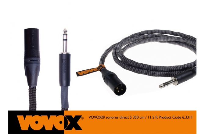 Cablu microfon de inalta calitate Vovox Sonorus Direct S TRS-XLRm 350
