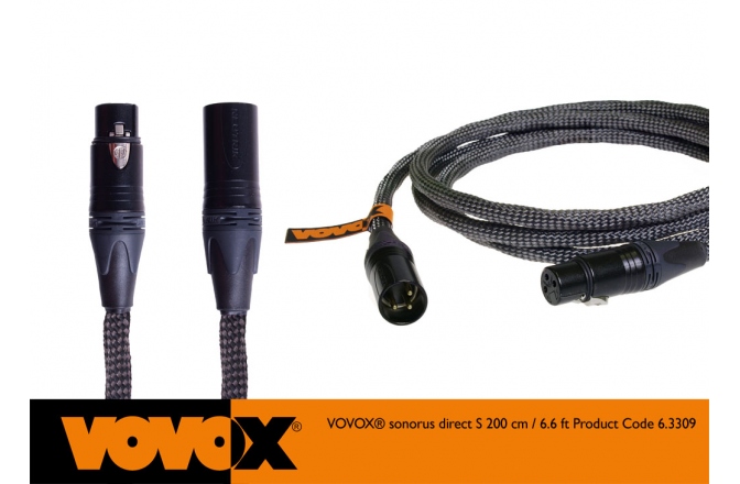 Cablu microfon de înaltă calitate Vovox Sonorus Direct S XLR 200