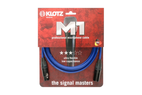 M1 professional microphone cable with XLR 3p F/M black by Neutrik® - 15 m