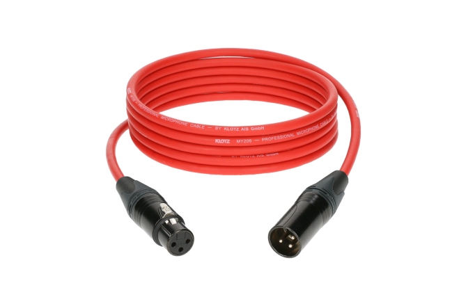 Cablu microfon profesional Klotz M1 professional microphone cable with XLR 3p F/M black by Neutrik® - 3 m
