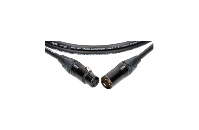 Cablu microfon profesional Klotz M5 supreme microphone cable with double shielding and XLR by Neutrik - cable carrier - 1.5 m