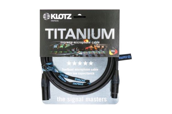 TITANIUM StarQuad microphone cableXLR with gold contacts by Neutrik® - cable carrier - 5 m