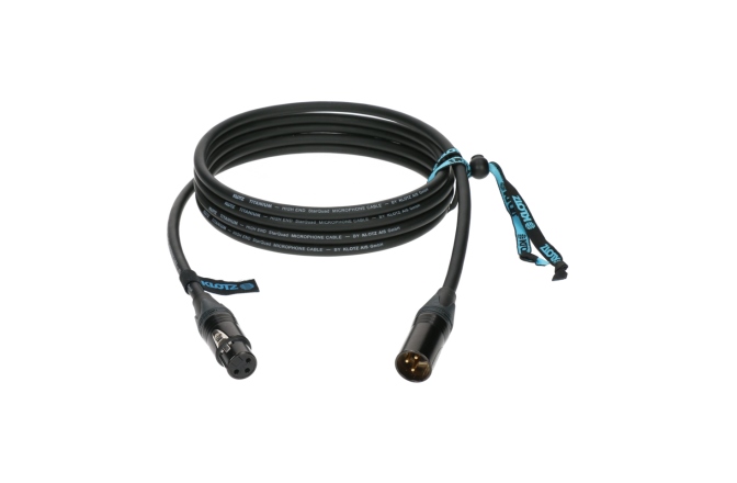 Cablu microfon profesional Klotz TITANIUM StarQuad microphone cableXLR with gold contacts by Neutrik® - PE bag - 15 m