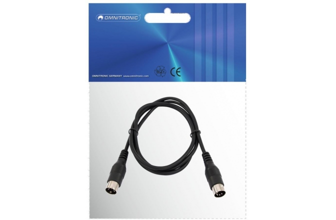 Cablu MIDI cu 5 pini Omnitronic DIN cable 5pin MIDI 1.2m