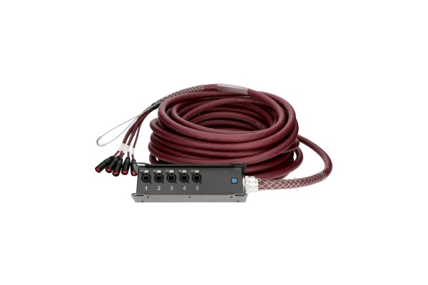 RamCAT 5-fold network multicore system, highly flexible RC5-LB5V cable, TrussLink stagebox, standard versionCAT5e (S/UTP) / etherCON - etherCON - 25 m RamCAT 5-fold network multicore system, highly flexible RC5-LB5V cable, TrussLink stagebox, standard versionCAT5e (S/UTP) / etherCON - etherCON - 25 m