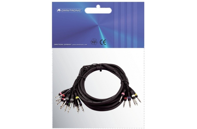 Cablu multicore Omnitronic Snake cable 8xJack/16xJack mono 15m