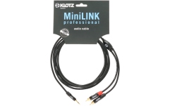 Cablu patch balansat Klotz MiniLink PRO Y cableTRS 3.5 mm - 2x RCA - 1.5 m