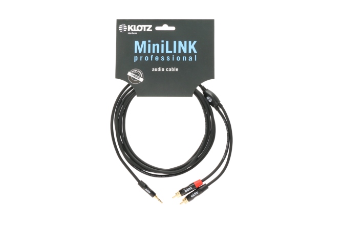 Cablu patch balansat Klotz MiniLink PRO Y cableTRS 3.5 mm - 2x RCA - 1.5 m