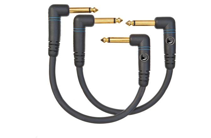 Cablu Patch Daddario Custom Series Patch Cable 2-pack Right Angle 0,15 m