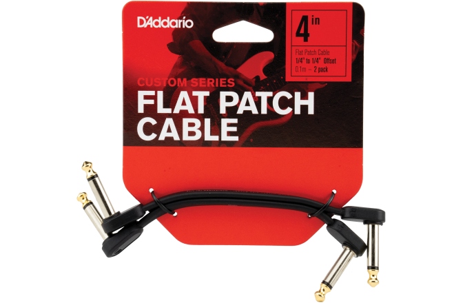 Cablu Patch Daddario Flat Patch Cable 4in Offset Right Angle Twin PK