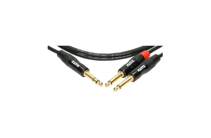 Cablu patch echilibrat Klotz MiniLink PRO Y cable - insertTRS 6.3 mm - 2x TS 6.3 mm - 6 m