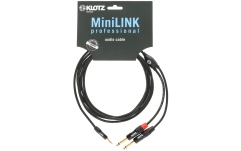 Cablu patch echilibrat Klotz MiniLink PRO Y cableTRS 3.5 mm - 2x TS 6.3 mm - 1.5 m