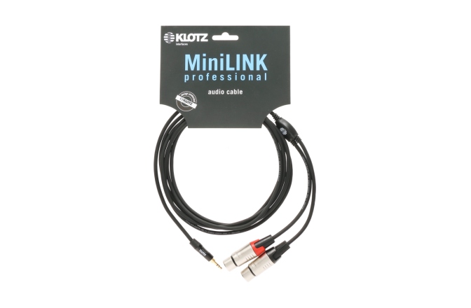 Cablu patch profesional Klotz MiniLink PRO Y cableTRS 3.5 mm - 2x XLR F - 3 m