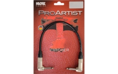 Cablu patch profesional Klotz PRO ARTIST unbalanced professional patch cable with jacks from nickel and nickel-plated contacts - by Neutrik® - 0.3 m - angled - angled