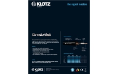 Cablu patch profesional Klotz PRO ARTIST unbalanced professional patch cable with jacks from nickel and nickel-plated contacts - by Neutrik® - 0.3 m - angled - angled