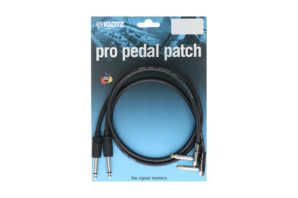 unbalanced pro patch cablestraight / angled -  pancake / jack plug - 0.3 m - flat jack plug, nickel-plated (pancake) - gold tip
