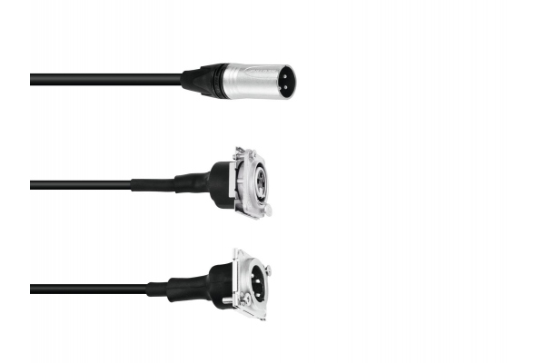 Patch Cable XLR(F)S/1xXLR(M),1xXLR(M)S 1m