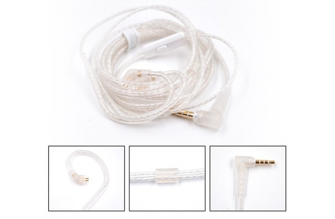 Cablu pentru casti in-ear KZ Acoustics KZ Acoustics Silver Cable B PIN NO MIC