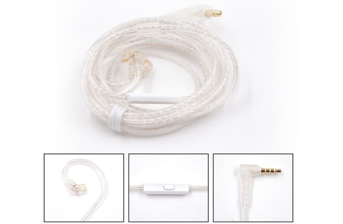 Cablu pentru casti in-ear KZ Acoustics KZ Acoustics Silver Cable C PIN MIC