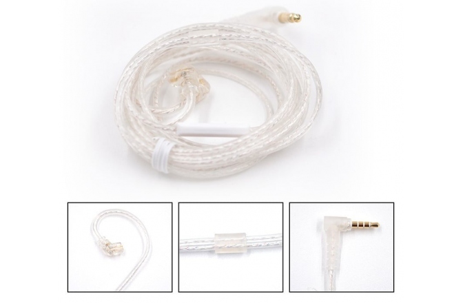 Cablu pentru casti in-ear KZ Acoustics KZ Acoustics Silver Cable C PIN NO MIC