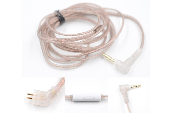 Cablu pentru casti in-ear KZ Acoustics Pink & Gold Cable B PIN MIC
